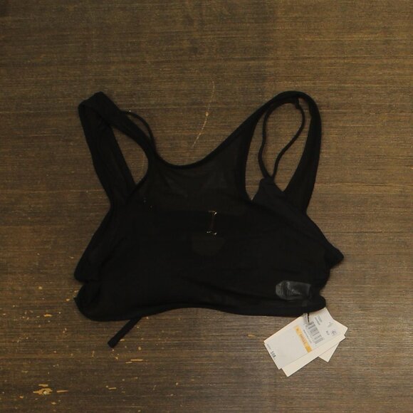 Becca Womens Standard Muse Layered Bralette Bikini Top 733257 Black S - Picture 1 of 8